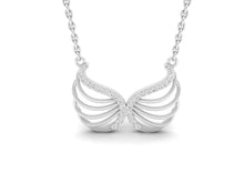 Load image into Gallery viewer, 18Kt white gold real diamond pendant by diamtrendz