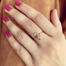 Load image into Gallery viewer, 18Kt Gold Natural Diamond Ring - Heart