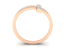 Load image into Gallery viewer, 18Kt rose gold cross diamond ring by diamtrendz