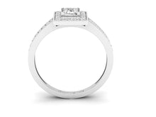 Load image into Gallery viewer, 18Kt white gold square diamond ring by diamtrendz
