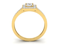 Load image into Gallery viewer, 18Kt gold square diamond ring by diamtrendz
