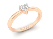 Load image into Gallery viewer, 18Kt rose gold heart diamond ring by diamtrendz