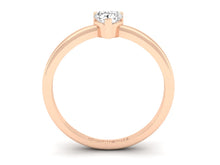 Load image into Gallery viewer, 18Kt rose gold heart diamond ring by diamtrendz