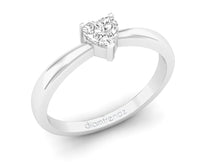 Load image into Gallery viewer, 18Kt white gold heart diamond ring by diamtrendz