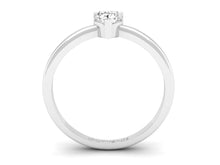 Load image into Gallery viewer, 18Kt white gold heart diamond ring by diamtrendz