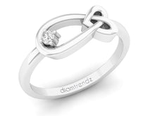 Load image into Gallery viewer, 18Kt white gold infinity diamond ring by diamtrendz