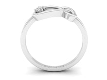 Load image into Gallery viewer, 18Kt white gold infinity diamond ring by diamtrendz