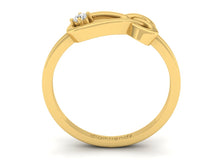 Load image into Gallery viewer, 18Kt gold infinity diamond ring by diamtrendz