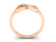 Load image into Gallery viewer, 18Kt rose gold infinity diamond ring by diamtrendz