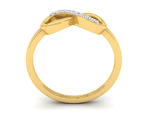 Load image into Gallery viewer, 18Kt gold infinity diamond ring by diamtrendz