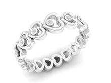 Load image into Gallery viewer, 18Kt white gold heart shaped diamond ring by diamtrendz