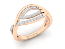 Load image into Gallery viewer, 18Kt rose gold real diamond ring by diamtrendz