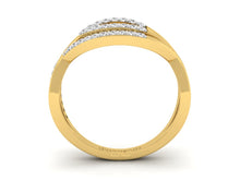Load image into Gallery viewer, 18Kt gold real diamond ring by diamtrendz