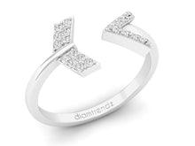 Load image into Gallery viewer, 18Kt white gold arrow diamond ring by diamtrendz