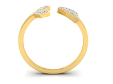 Load image into Gallery viewer, 18Kt gold arrow diamond ring by diamtrendz