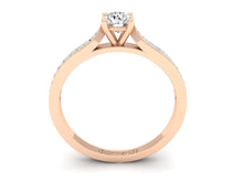 Load image into Gallery viewer, 18Kt rose gold solitaire diamond ring by diamtrendz