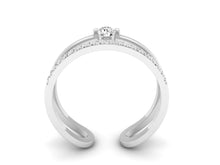 Load image into Gallery viewer, 18Kt white gold double band diamond ring by diamtrendz