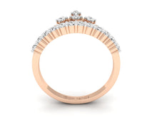 Load image into Gallery viewer, 18Kt rose gold crown diamond ring by diamtrendz