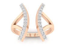 Load image into Gallery viewer, 18Kt rose gold real diamond ring by diamtrendz