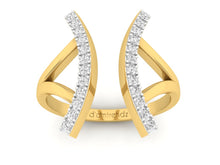 Load image into Gallery viewer, 18Kt gold real diamond ring by diamtrendz