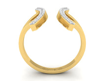 Load image into Gallery viewer, 18Kt gold real diamond ring by diamtrendz