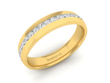 Load image into Gallery viewer, 18Kt gold band diamond ring by diamtrendz