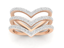 Load image into Gallery viewer, 18Kt rose gold real diamond ring by diamtrendz