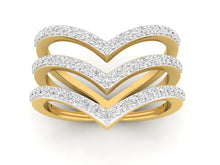 Load image into Gallery viewer, 18Kt gold real diamond ring by diamtrendz