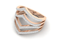Load image into Gallery viewer, 18Kt rose gold real diamond ring by diamtrendz