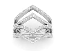 Load image into Gallery viewer, 18Kt white gold real diamond ring by diamtrendz