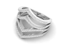 Load image into Gallery viewer, 18Kt white gold real diamond ring by diamtrendz