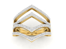 Load image into Gallery viewer, 18Kt gold real diamond ring by diamtrendz
