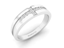 Load image into Gallery viewer, 18Kt white gold band diamond ring by diamtrendz
