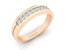 Load image into Gallery viewer, 18Kt rose gold band diamond ring by diamtrendz