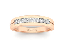 Load image into Gallery viewer, 18Kt rose gold band diamond ring by diamtrendz
