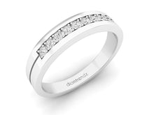 Load image into Gallery viewer, 18Kt white gold band diamond ring by diamtrendz