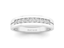 Load image into Gallery viewer, 18Kt white gold band diamond ring by diamtrendz