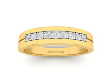 Load image into Gallery viewer, 18Kt gold band diamond ring by diamtrendz