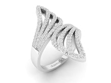 Load image into Gallery viewer, 18Kt white gold real diamond ring by diamtrendz