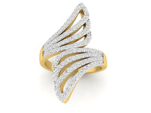 Load image into Gallery viewer, 18Kt gold real diamond ring by diamtrendz