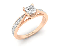 Load image into Gallery viewer, 18Kt rose gold solitaire diamond ring by diamtrendz
