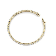 Load image into Gallery viewer, gold tennis diamond bracelet
