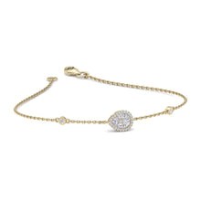 Load image into Gallery viewer, gold chain diamond bracelet