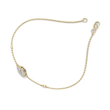 Load image into Gallery viewer, gold chain diamond bracelet