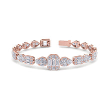 Load image into Gallery viewer, rose gold designer diamond bracelet