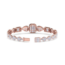 Load image into Gallery viewer, rose gold designer diamond bracelet