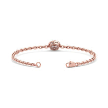 Load image into Gallery viewer, rose gold chain diamond bracelet