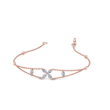 Load image into Gallery viewer, rose gold chain diamond bracelet