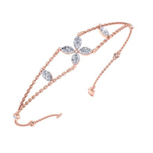 Load image into Gallery viewer, rose gold chain diamond bracelet