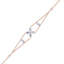 Load image into Gallery viewer, rose gold chain diamond bracelet